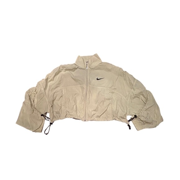 Nike Women's Cropped Ripstop Windbreaker Jacket Light Green Size XL Athleisure - Picture 2 of 7